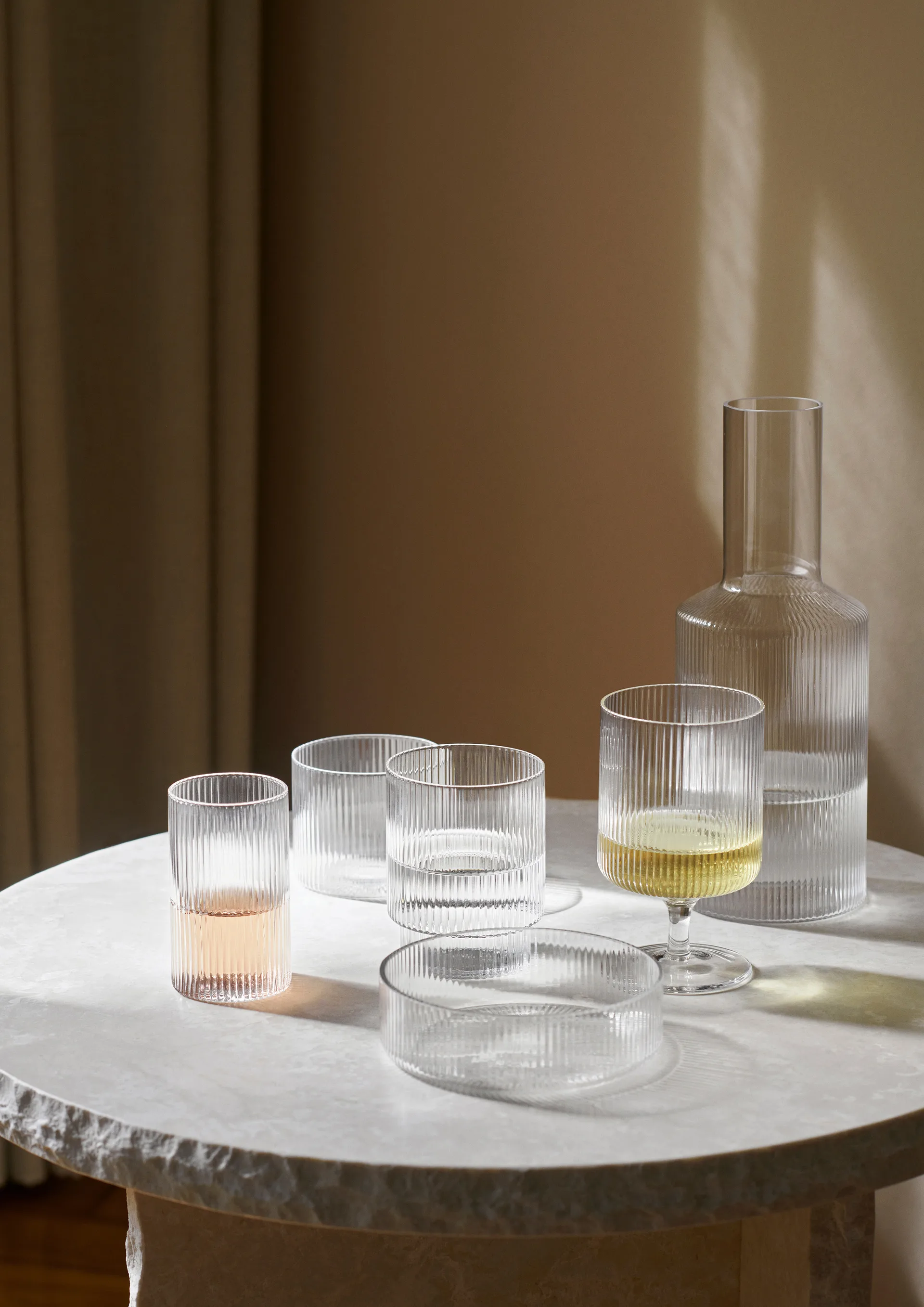 Verre bas Ripple Lot de 4, Clear Ferm Living