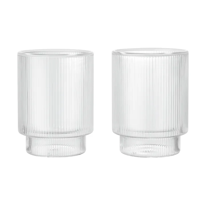 Verre Ripple Thermal 22 cl, lot de 2 - Clear - Ferm Living
