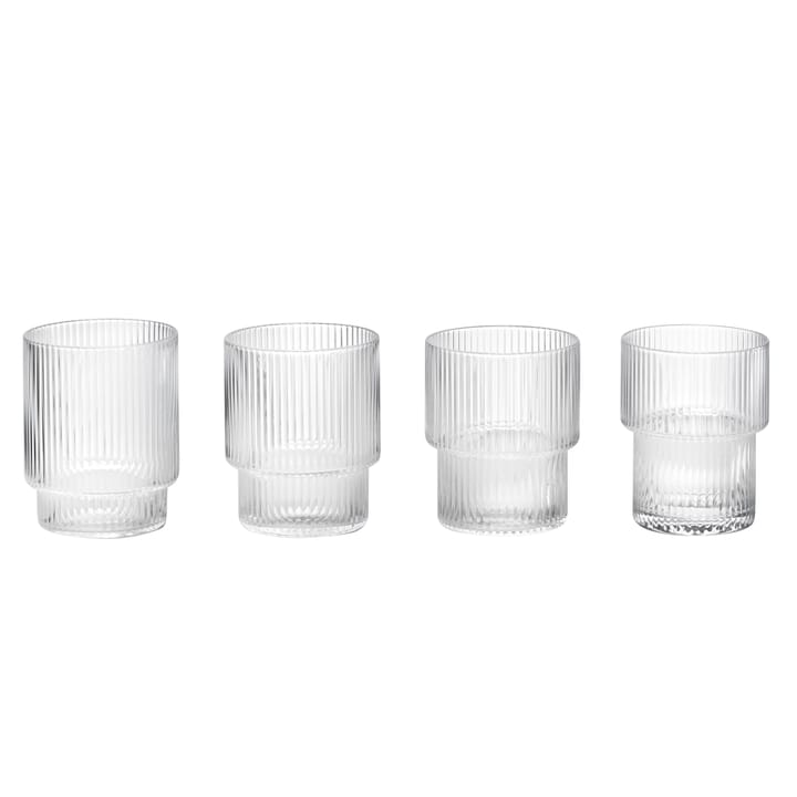 Verres Ripple lot de 4 - transparent - Ferm LIVING