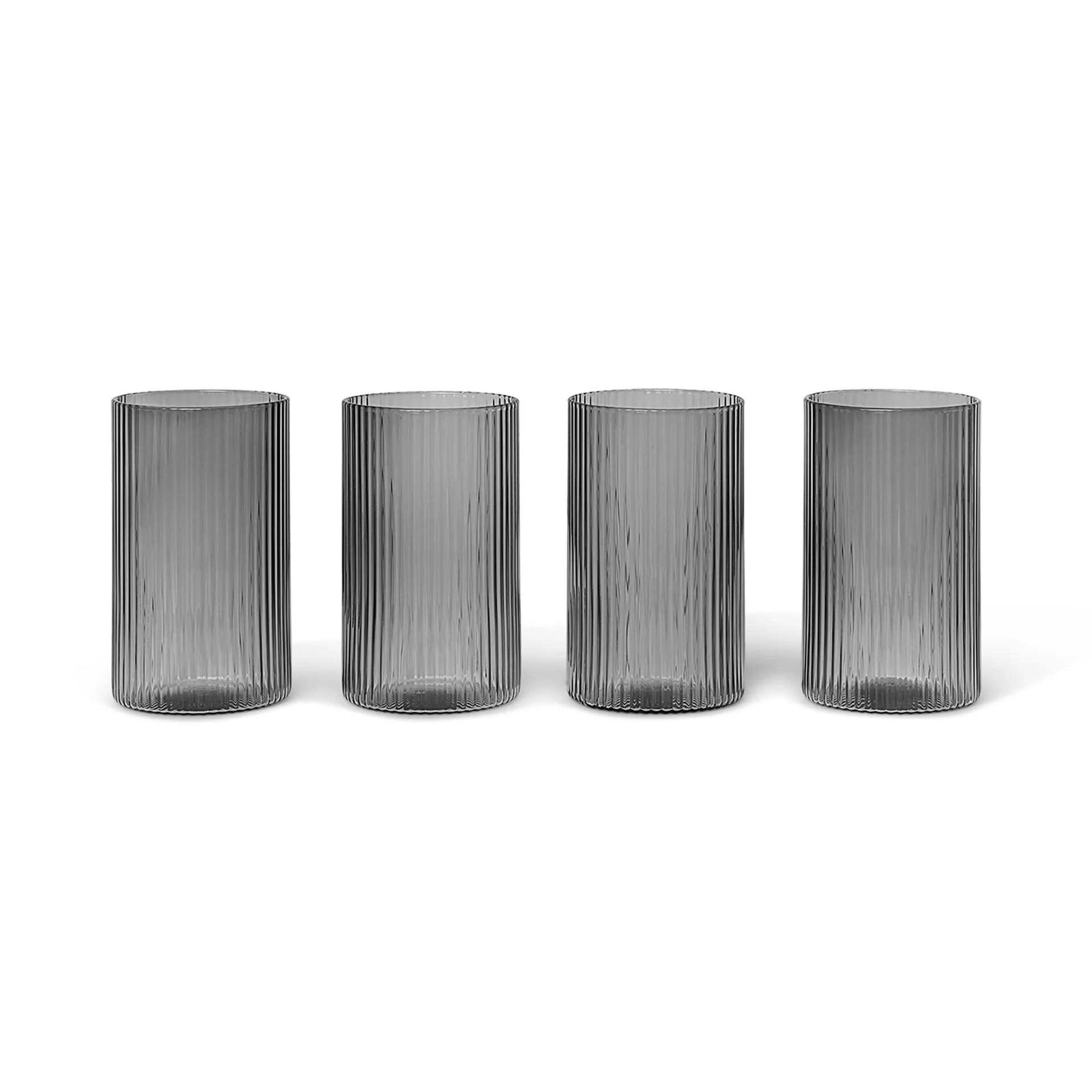 Verrines Ripple 14 cl Lot de 4, Smoked grey Ferm Living