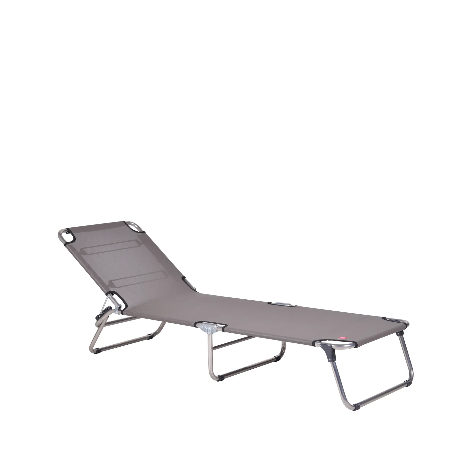 Chaise longue Amigo, Tissu continente-support en aluminium Fiam
