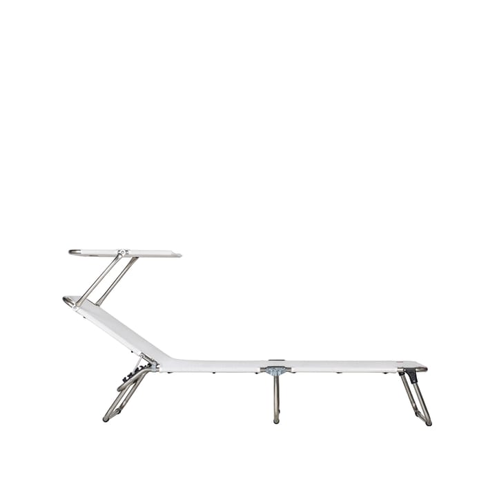 Chaise longue Amigo Top - Toile textaline white-support en aluminium-auvent - Fiam