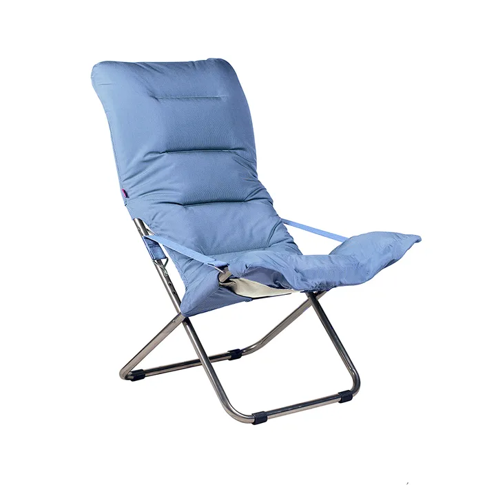 Chaise longue Fiesta Soft - Light blue-beige supertex - Fiam