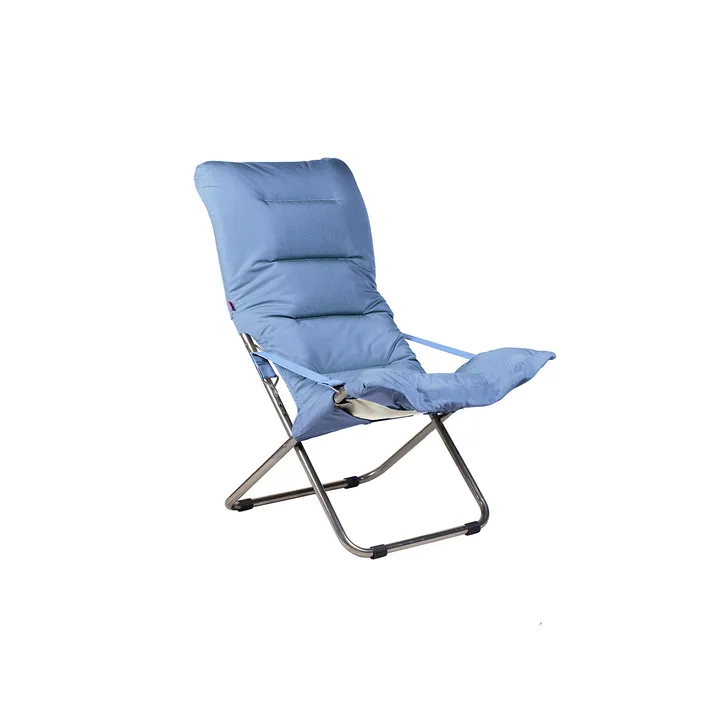Chaise longue Fiesta Soft - Light blue-beige supertex - Fiam