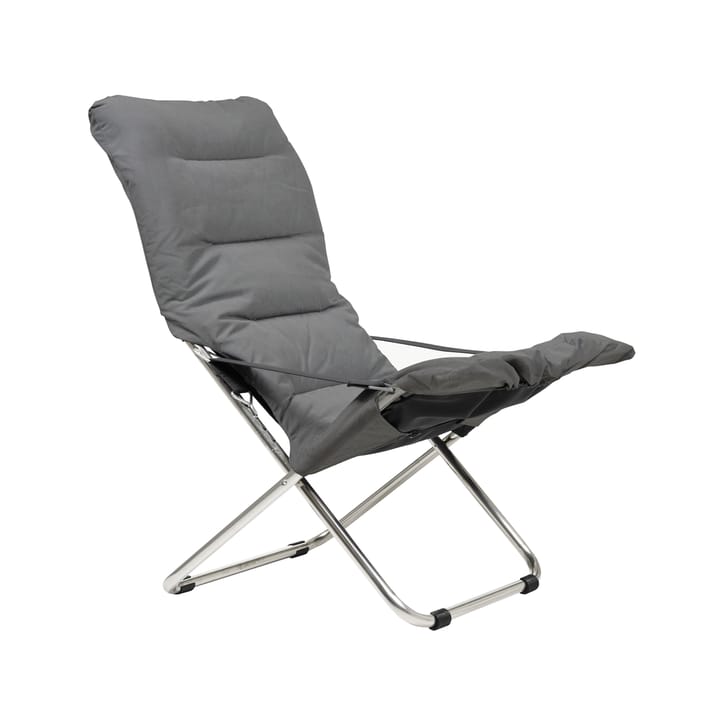 Chaise longue Fiesta Soft - Tissu anthracite-structure en aluminium - Fiam