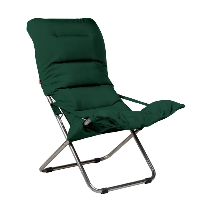 Chaise longue Fiesta Soft - Tissu dark green-support en aluminium - Fiam