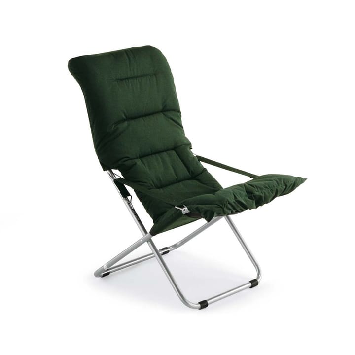 Chaise longue Fiesta Soft - Tissu dark green-support en aluminium - Fiam