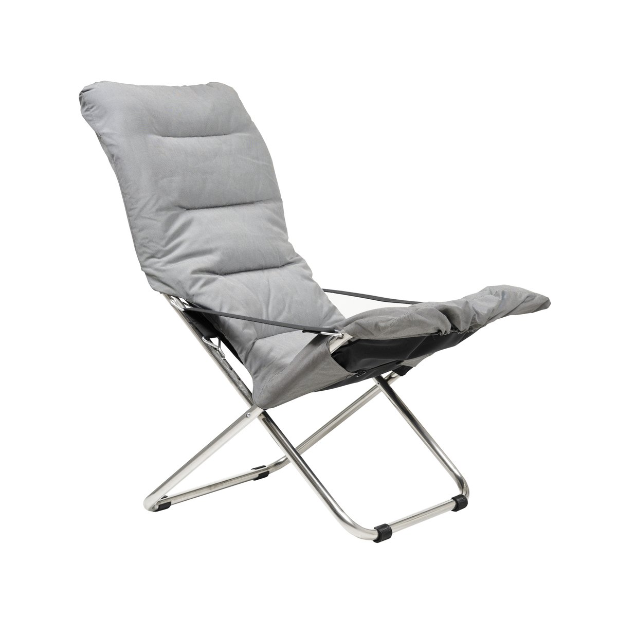 fiam chaise longue fiesta soft tissu grey-support en aluminium