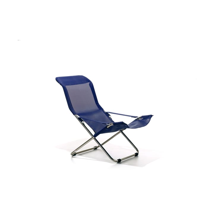 Chaise longue Fiesta Soft - tissu Navy, structure en aluminium - Fiam