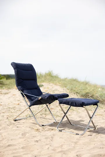 Chaise longue Fiesta Soft - tissu Navy, structure en aluminium - Fiam