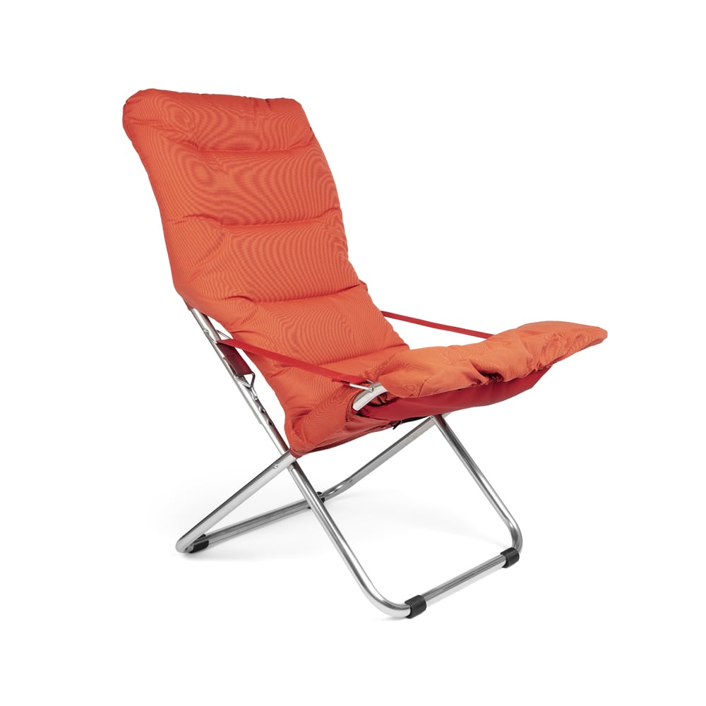 fiam chaise longue fiesta soft tissu orange-support en aluminium