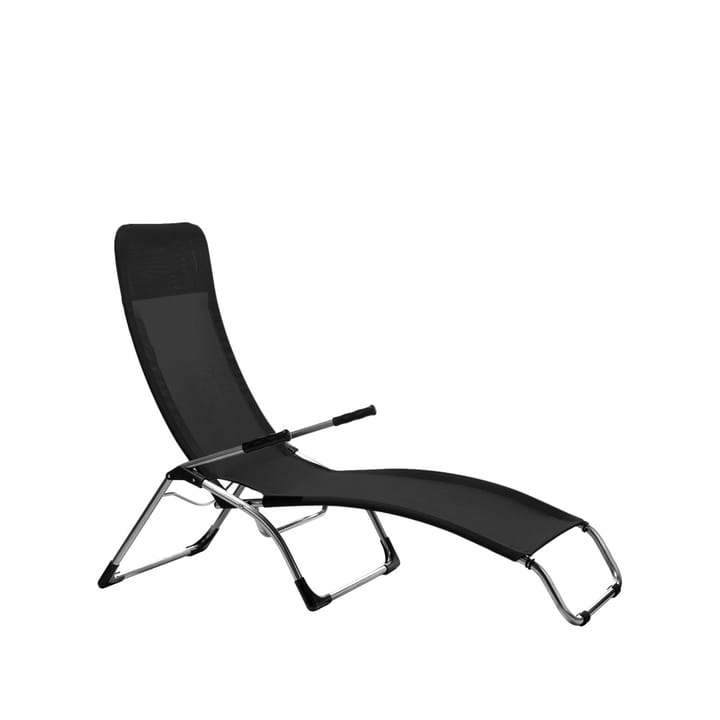 Chaise longue Samba sun - Textaline black-support en aluminium - Fiam
