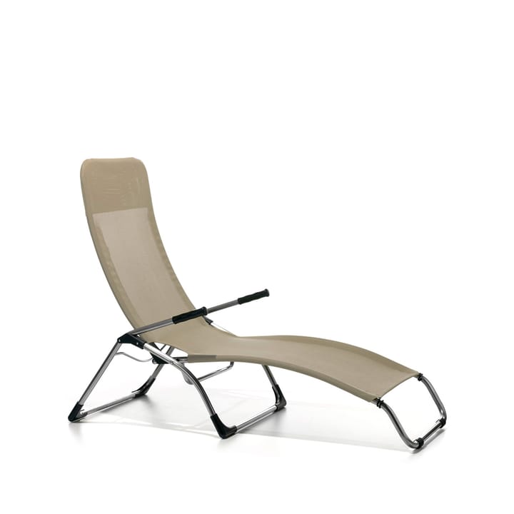 Chaise longue Samba - taupe, structure en aluminium - Fiam