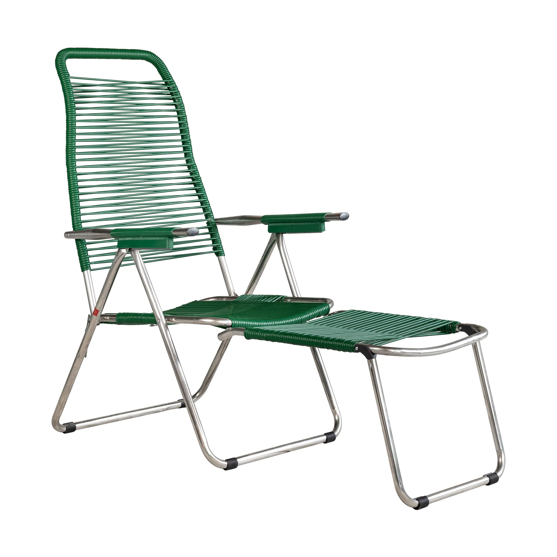 Chaise longue Spaghetti avec repose-pieds, Green Fiam