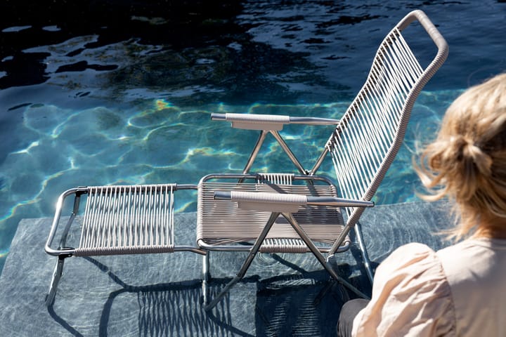 Chaise longue Spaghetti avec repose-pieds, Grey Fiam
