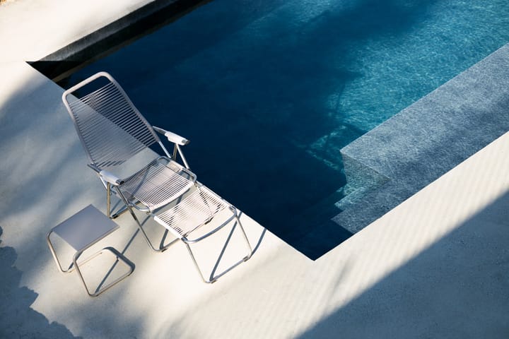Chaise longue Spaghetti avec repose-pieds, Grey Fiam