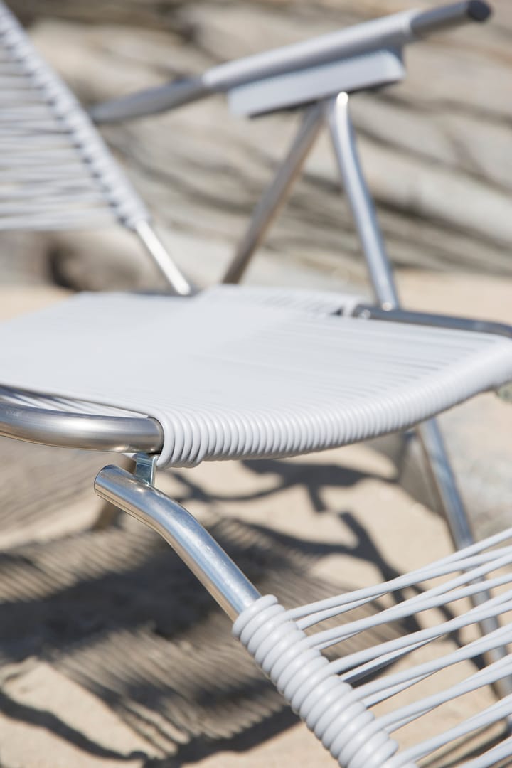 Chaise longue Spaghetti avec repose-pieds, Grey Fiam