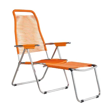 Chaise longue Spaghetti avec repose-pieds - Orange - Fiam