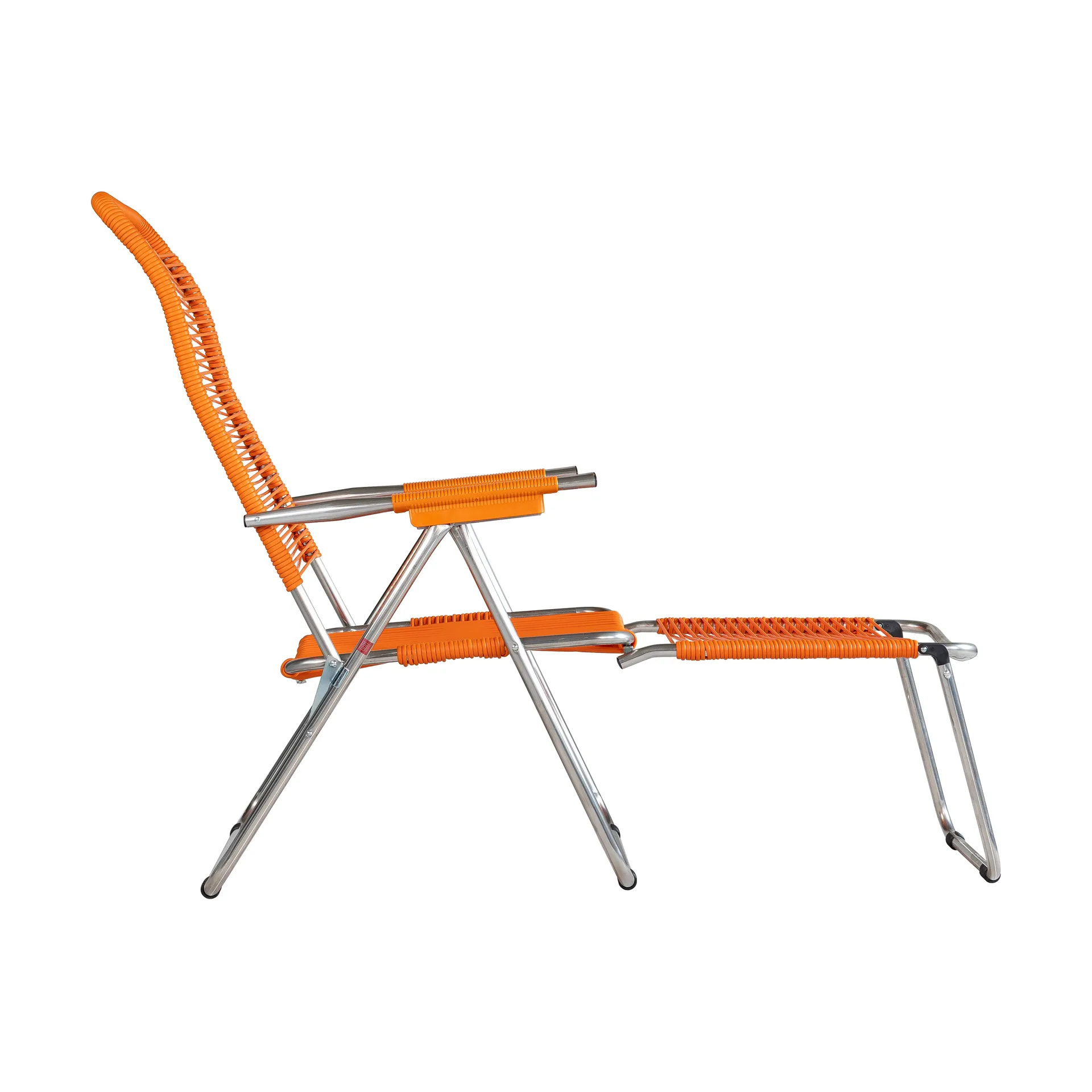 Chaise longue Spaghetti avec repose-pieds, Orange Fiam