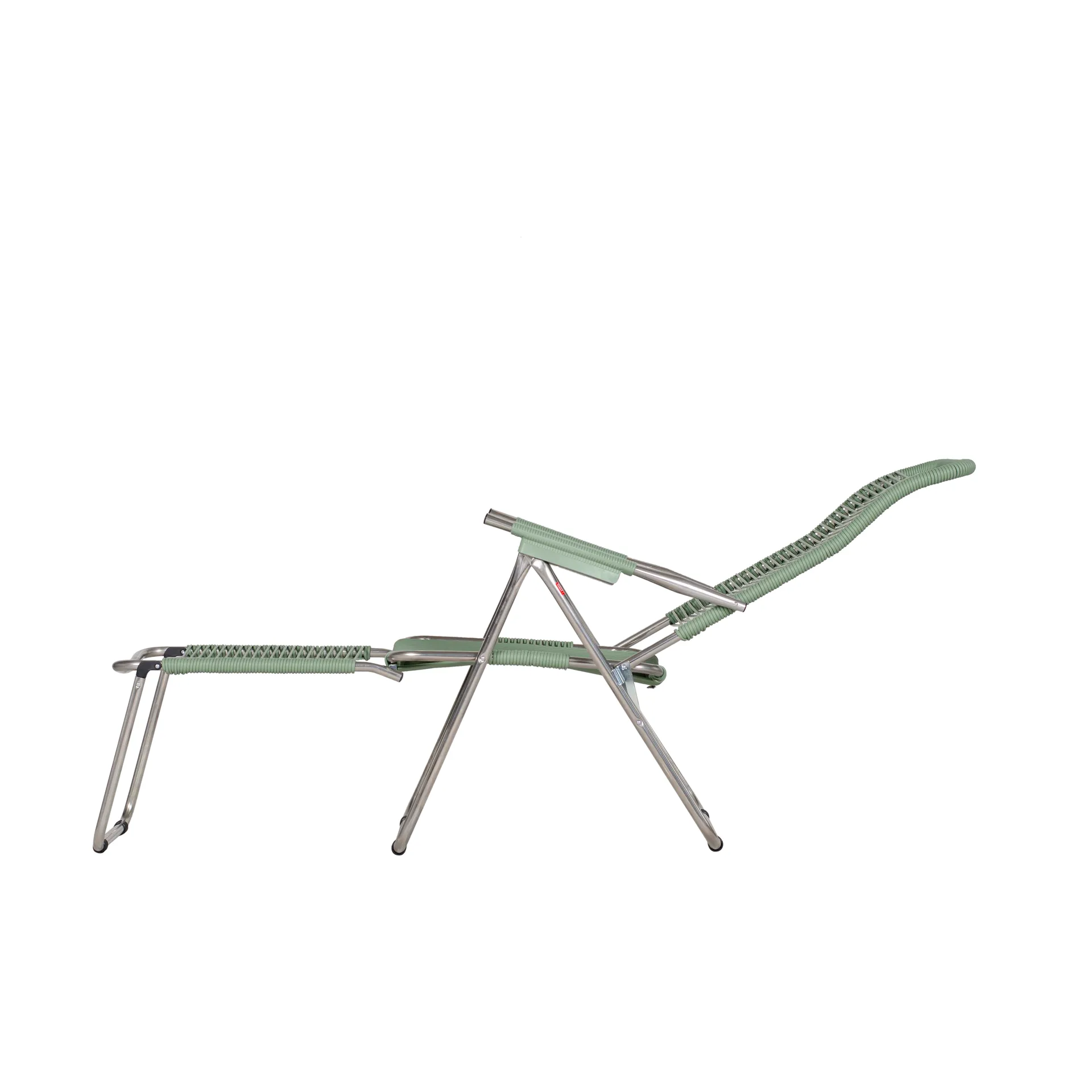 Chaise longue Spaghetti avec repose-pieds, Sage green Fiam