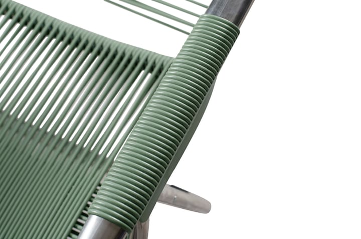 Chaise longue Spaghetti avec repose-pieds - Sage green - Fiam