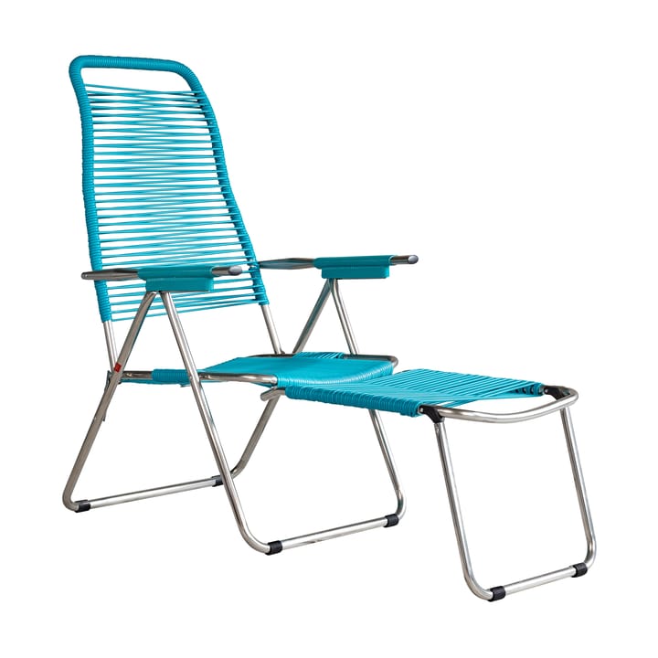 Chaise longue Spaghetti avec repose-pieds - Turquoise - Fiam