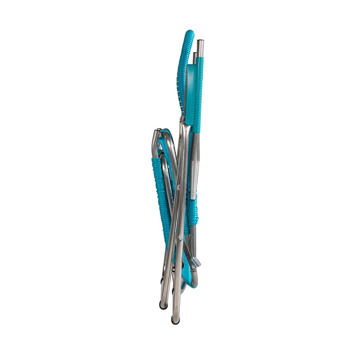 Chaise longue Spaghetti avec repose-pieds, Turquoise Fiam
