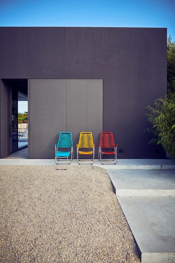 Chaise longue Spaghetti avec repose-pieds, Turquoise Fiam