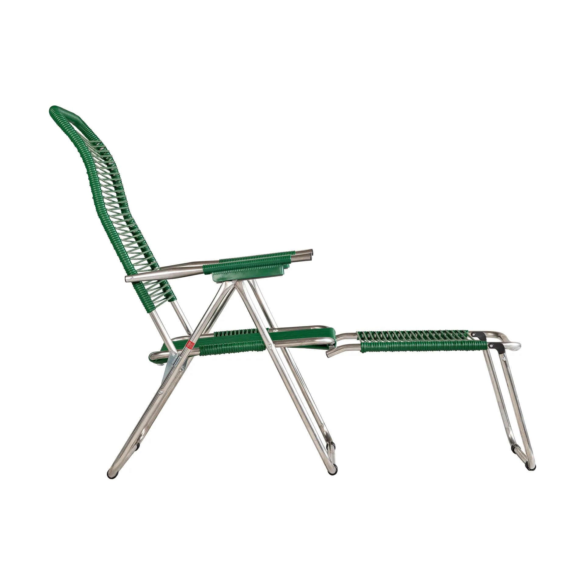 Chaise longue Spaghetti avec repose‑pieds, Green Fiam