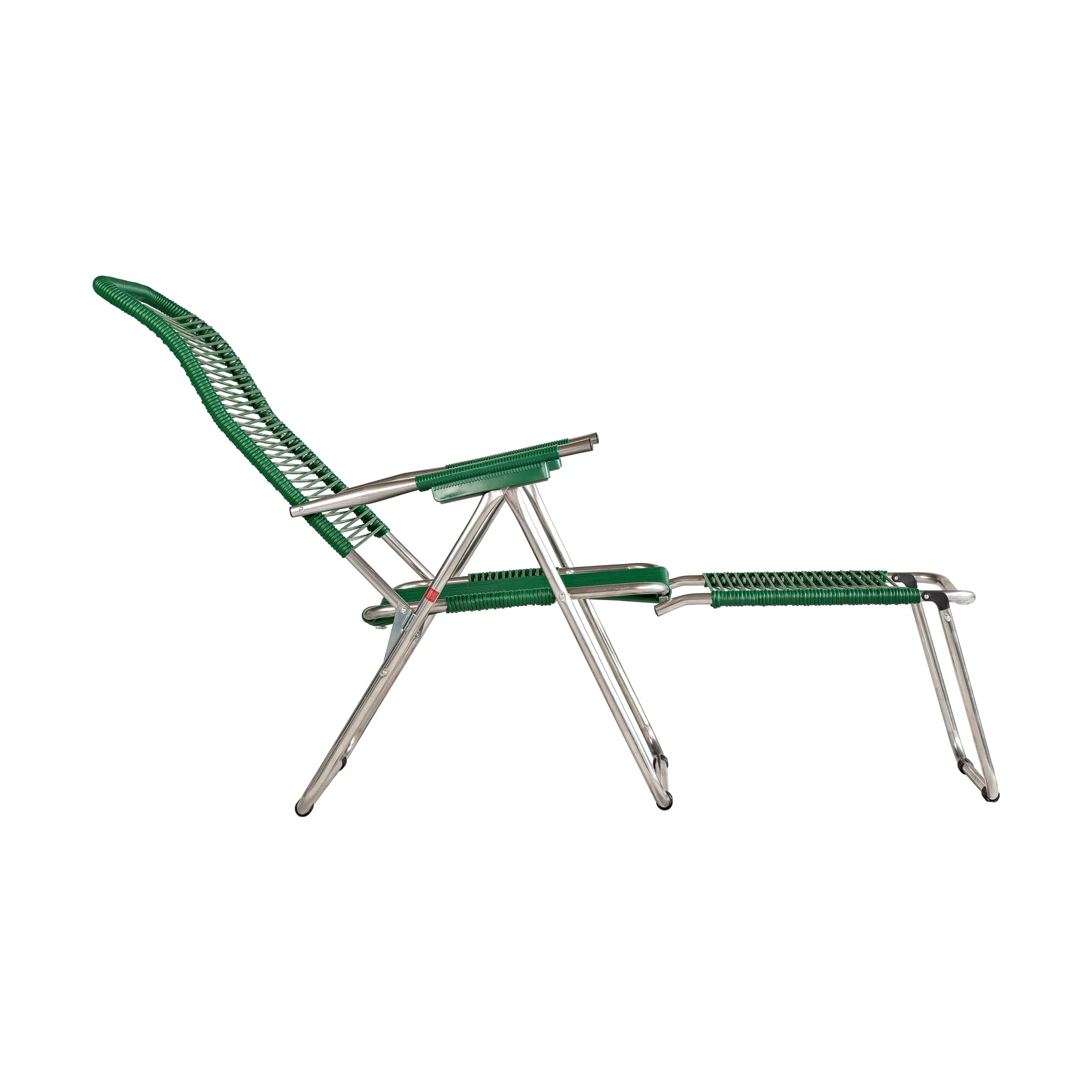Chaise longue Spaghetti avec repose‑pieds, Green Fiam
