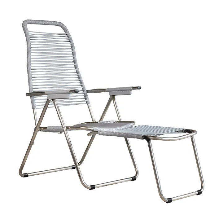 Chaise longue Spaghetti avec repose‑pieds - Grey - Fiam