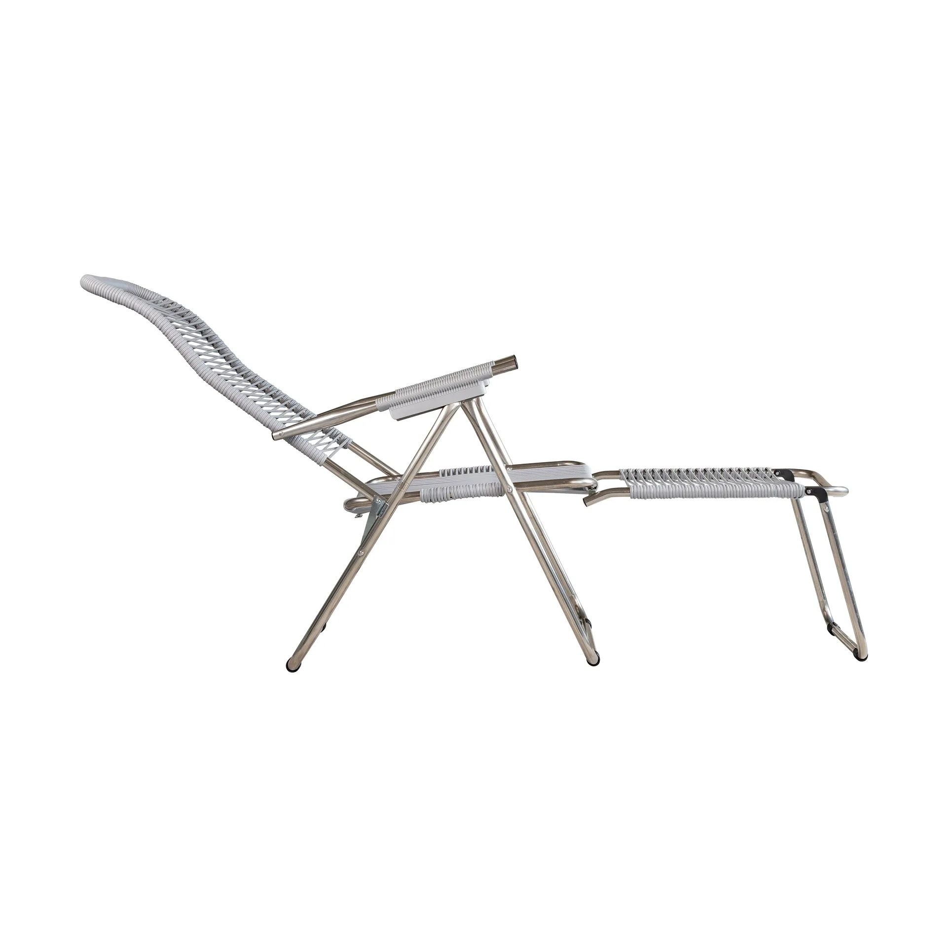 Chaise longue Spaghetti avec repose‑pieds, Grey Fiam