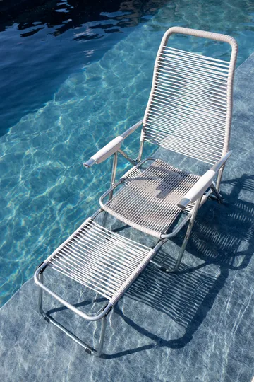 Chaise longue Spaghetti avec repose‑pieds - Grey - Fiam