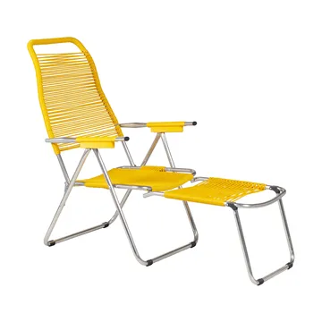 Chaise longue Spaghetti avec repose‑pieds - Jaune - Fiam