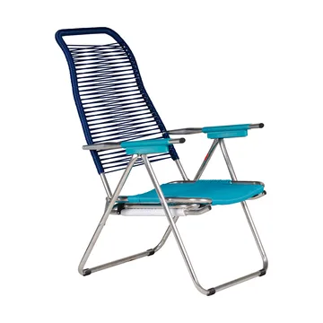 Chaise longue Spaghetti avec repose‑pieds - Multi-bleu - Fiam
