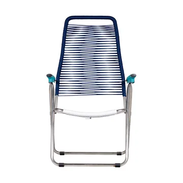 Chaise longue Spaghetti avec repose‑pieds - Multi-bleu - Fiam