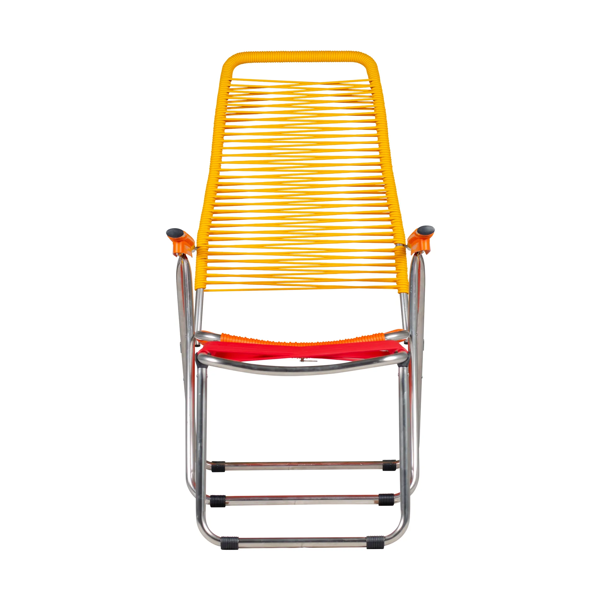 Chaise longue Spaghetti avec repose‑pieds, Multi-jaune Fiam