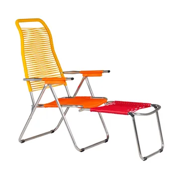 Chaise longue Spaghetti avec repose‑pieds - Multi-jaune - Fiam
