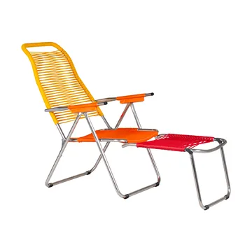 Chaise longue Spaghetti avec repose‑pieds - Multi-jaune - Fiam