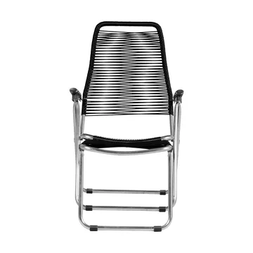 Chaise longue Spaghetti avec repose‑pieds - Noir - Fiam