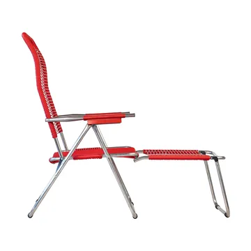 Chaise longue Spaghetti avec repose‑pieds - Rouge - Fiam