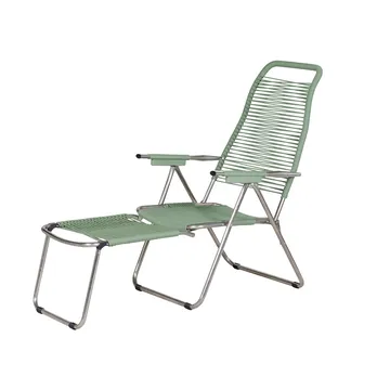 Chaise longue Spaghetti avec repose‑pieds - Sage green - Fiam