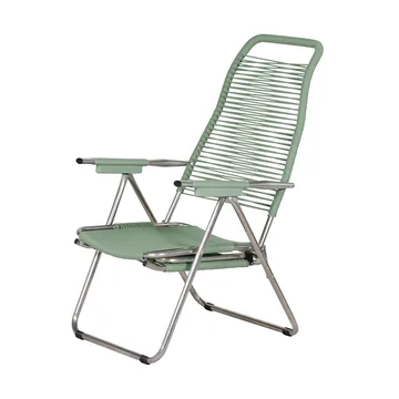 Chaise longue Spaghetti avec repose‑pieds - Sage green - Fiam