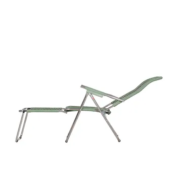 Chaise longue Spaghetti avec repose‑pieds - Sage green - Fiam