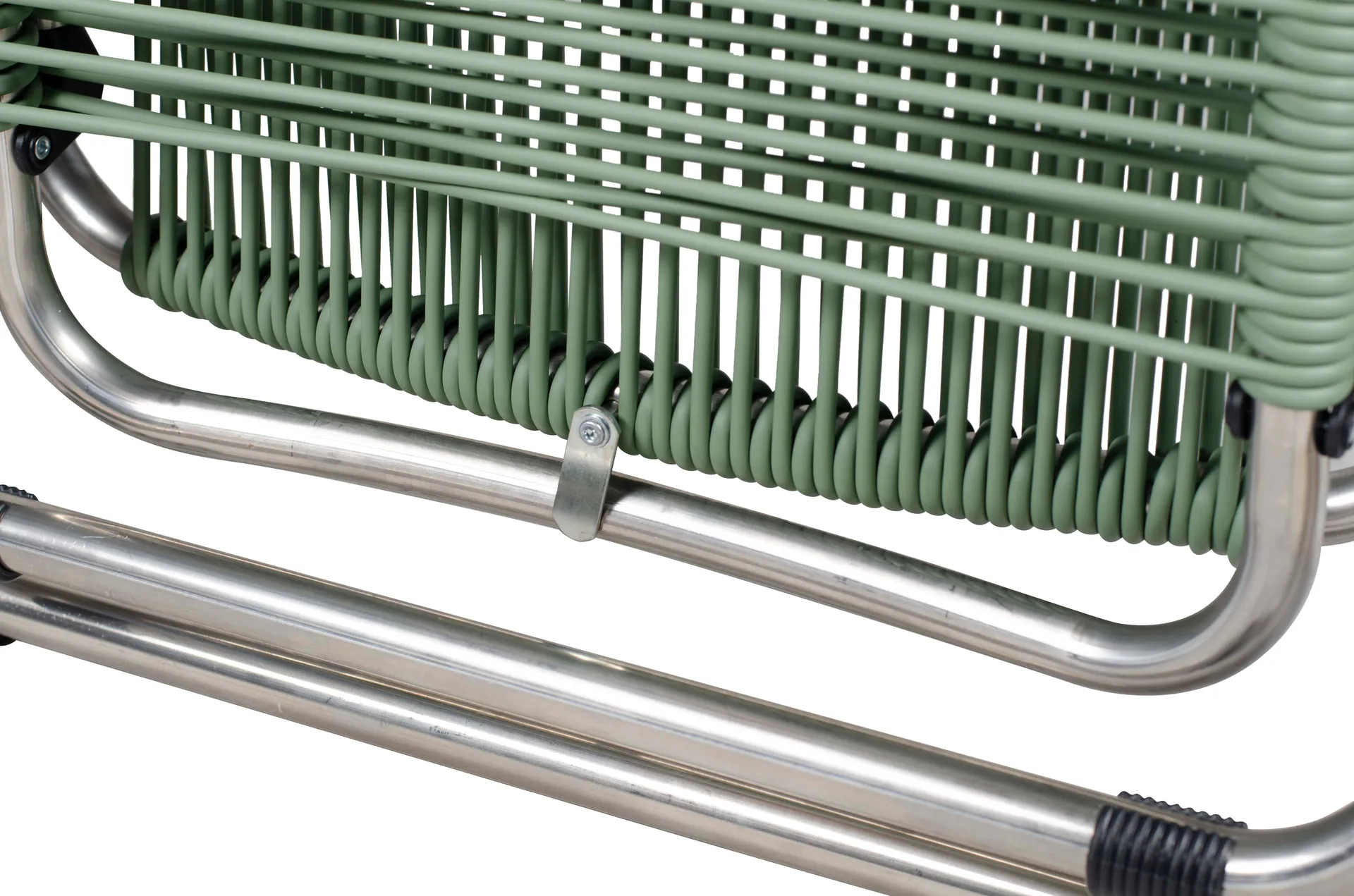 Chaise longue Spaghetti avec repose‑pieds, Sage green Fiam