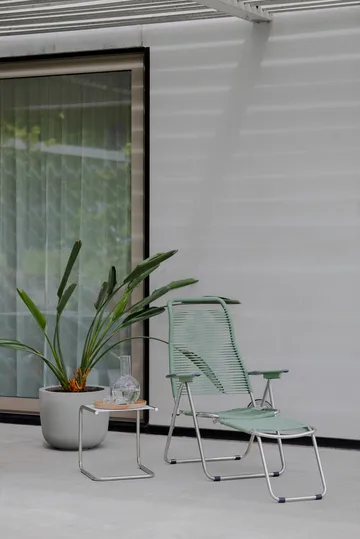 Chaise longue Spaghetti avec repose‑pieds - Sage green - Fiam