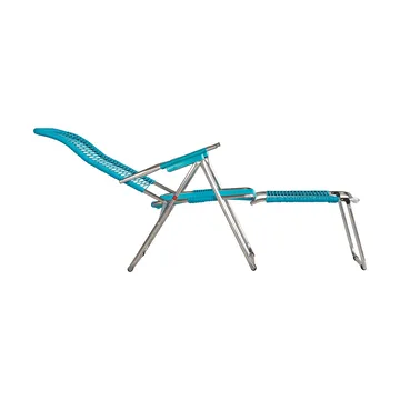 Chaise longue Spaghetti avec repose‑pieds - Turquoise - Fiam