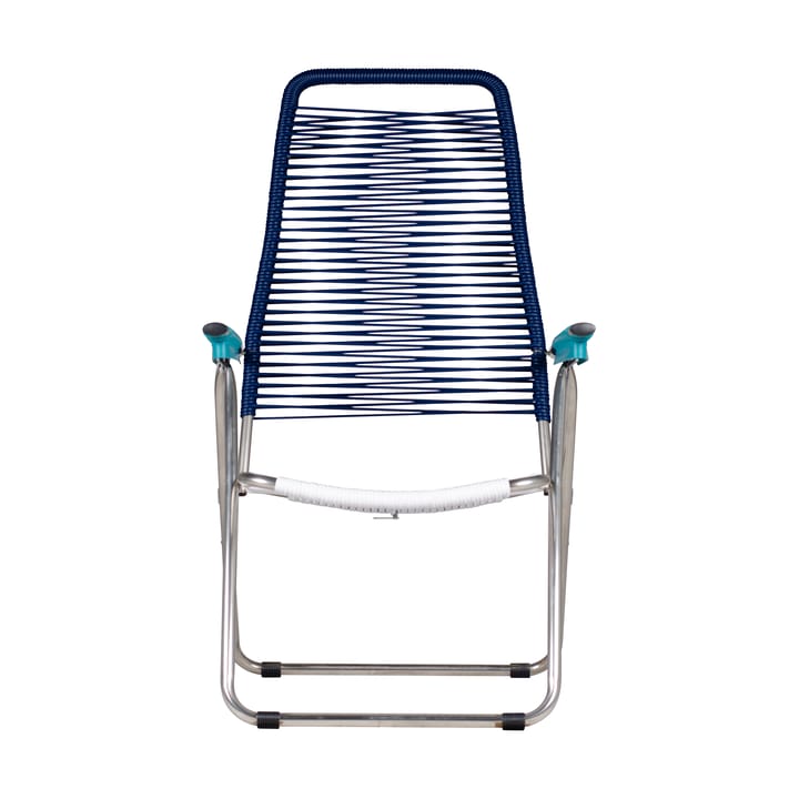 Chaise longue Spaghetti sans repose-pieds - Multi-support en aluminium-bleu - Fiam