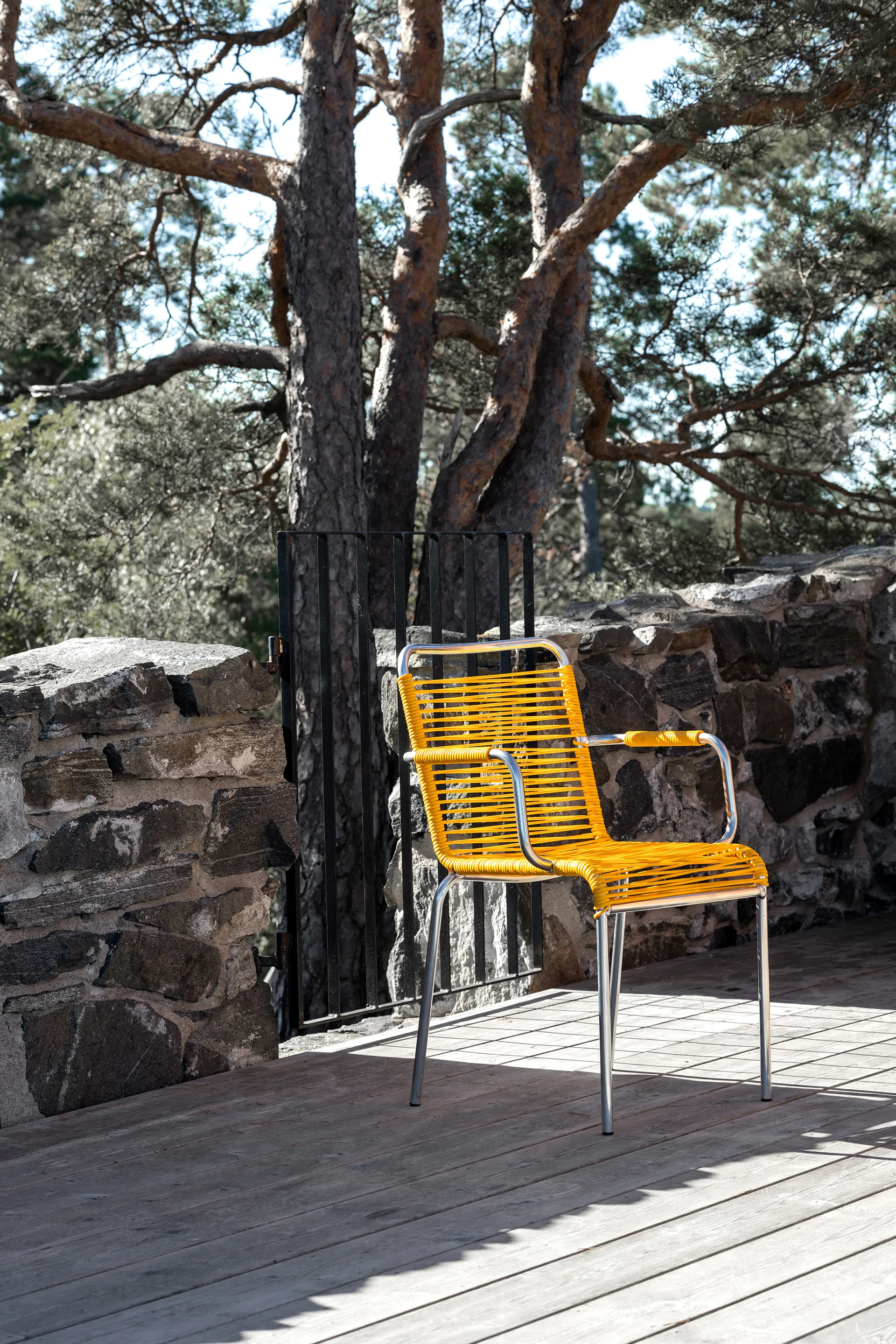 Fauteuil Mya aluminium, Yellow Fiam