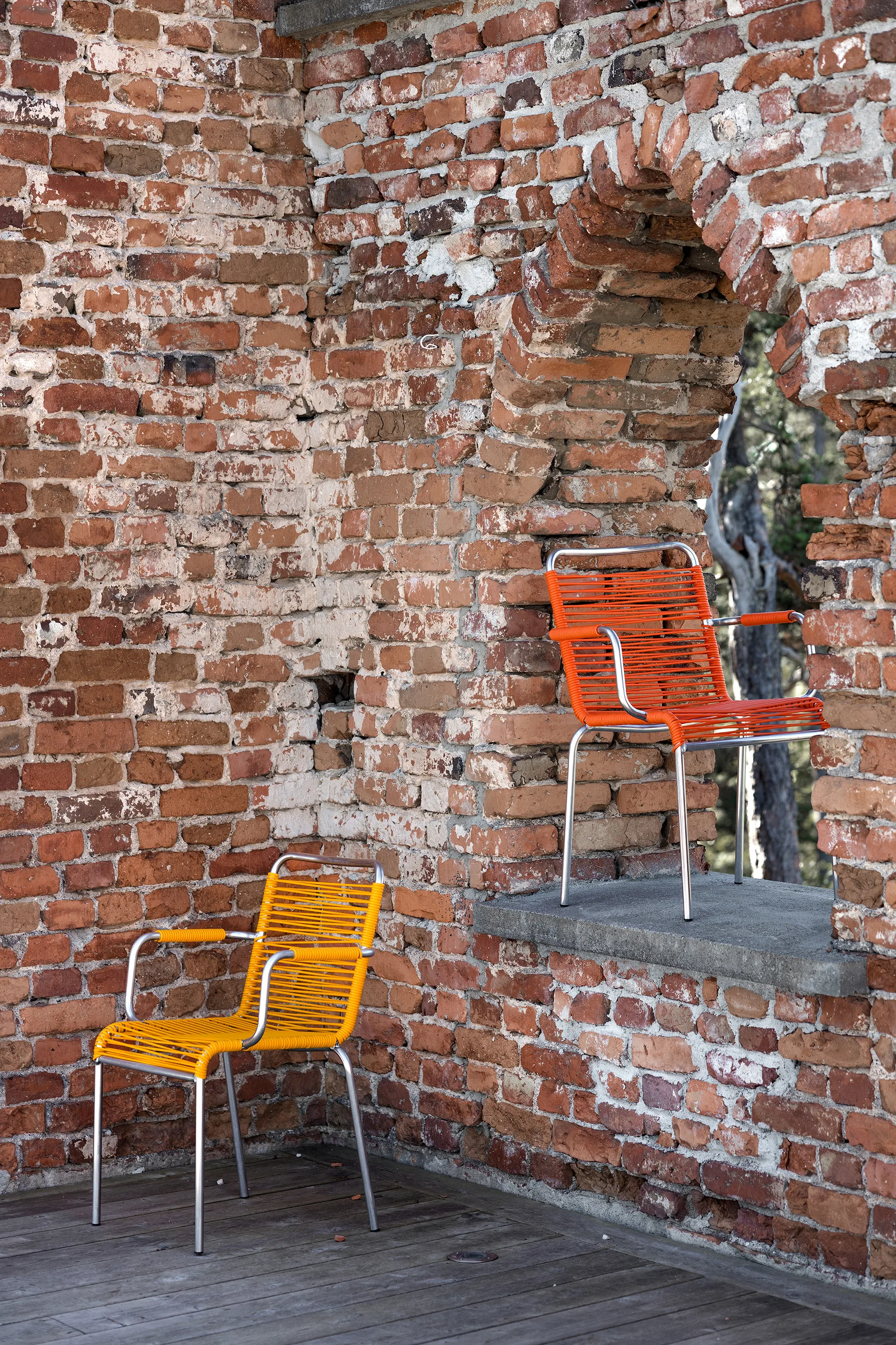 Fauteuil Mya aluminium, Yellow Fiam